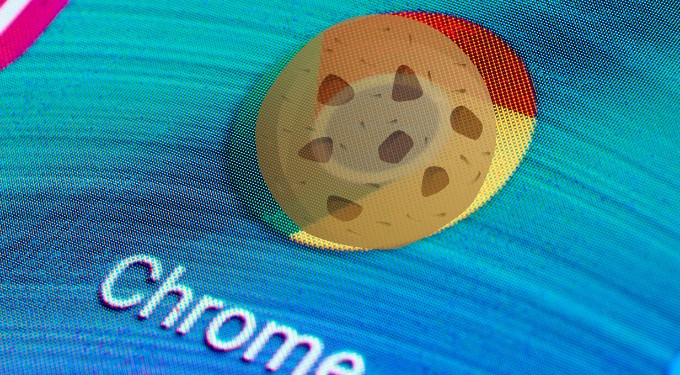 Image of the Chrome icon made into a cookie