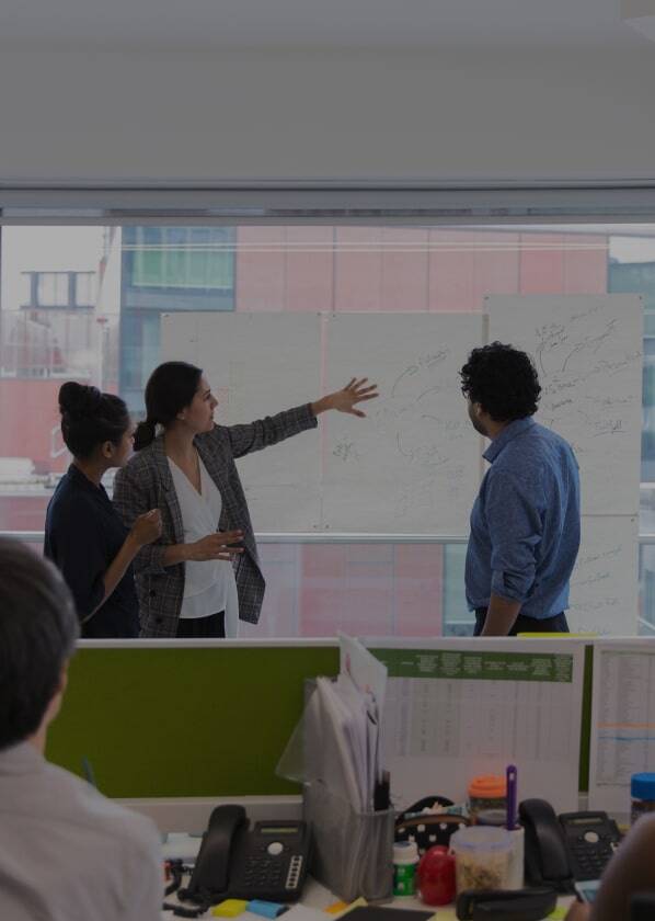 Team discussing together