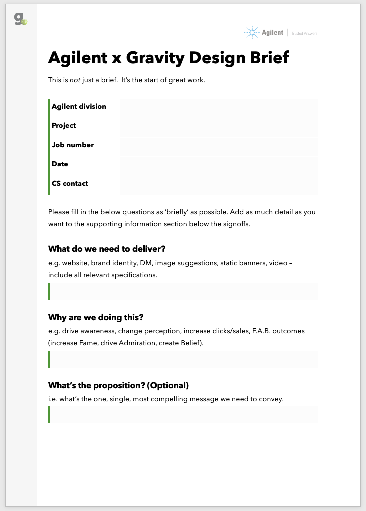 Thumb Image - Agilent x Gravity Design Brief
